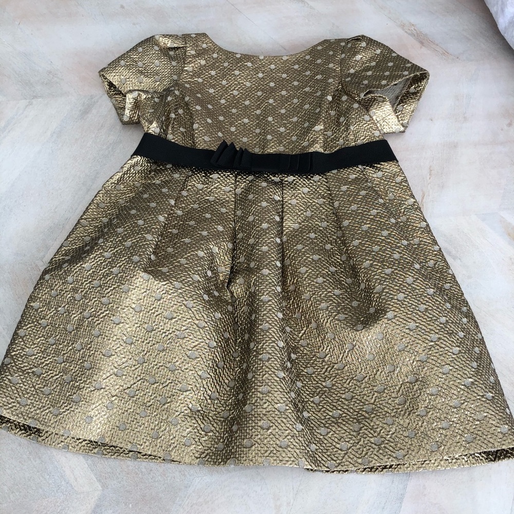 Bonpoint metallic Gold formal dress